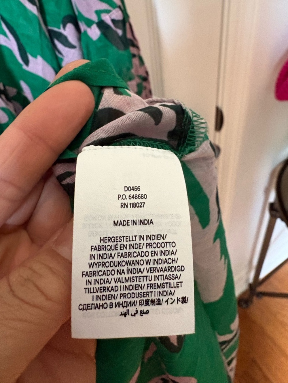 NWT Sarah Maxi Kaftan Dress-Fiesta and Orchid 100% cotton Size US 16-18R - Picture 5 of 9